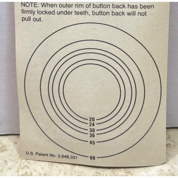 Vintage Dritz Buttons To Cover 3/4" 19mm 4 Count Easy-To-Cover Rustproof Brass - Picture 5 of 6